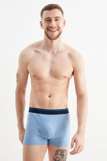 Pánské - Multipack 5 ks - boxerky - LYCRA® - tmavomodrá