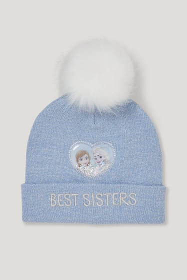 Toddler Girls - Die Eiskönigin - Mütze - Glanz-Effekt - hellblau