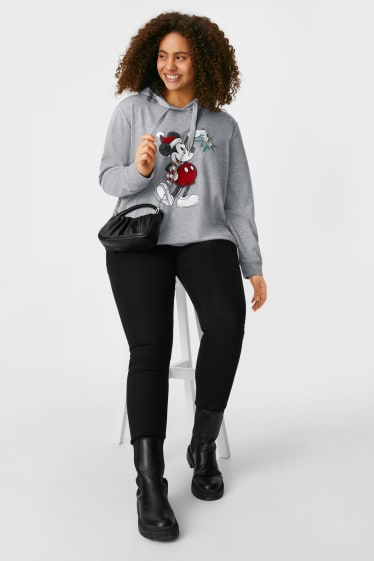 Donna - Felpa con cappuccio - Minnie - grigio melange