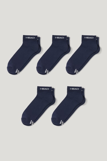 Hombre - HEAD - pack de 5 - calcetines tobilleros - azul oscuro