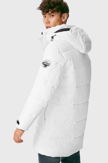Clockhouse homme - CLOCKHOUSE - veston doudoune à capuche - blanc