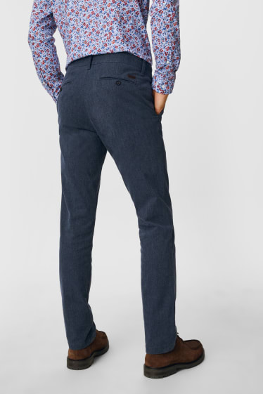 Mężczyźni - Spodnie chino - regular fit - LYCRA® - z materiału z recyklingu - ciemnoniebieski