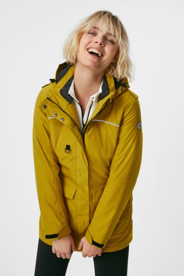 Women - Outdoor jacket for dog owners - yellow