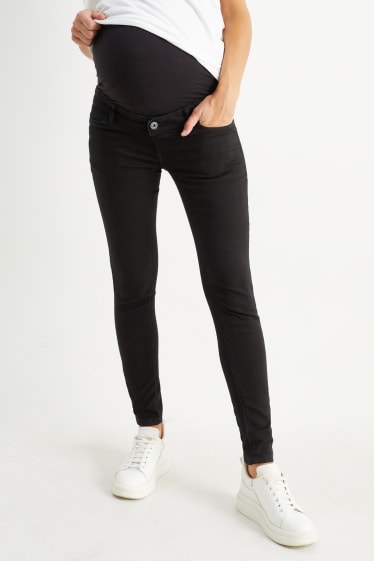 Damen - Umstandsjeans - Skinny Jeans - schwarz
