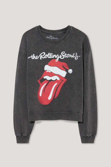 Clockhouse femme - CLOCKHOUSE - sweat-shirt de Noël - The Rolling Stones - gris anthracite