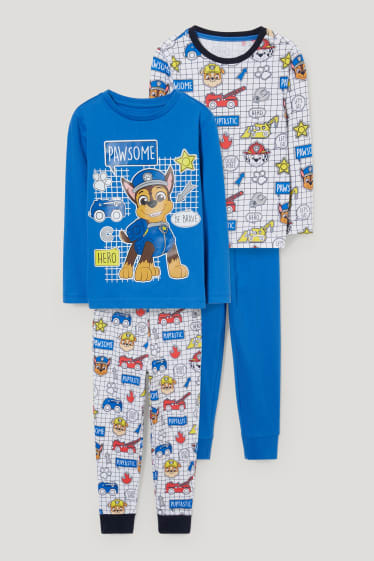 Toddler Boys - Set van 2 - Paw Patrol - pyjama - 4-delig - blauw / crèmekleurig