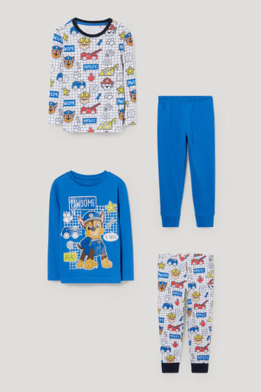 Toddler Boys - Multipack 2 buc. - Patrula cățelușilor - pijama - 4 piese - albastru / crem