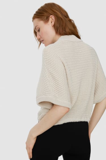 Damen - Poncho - beige