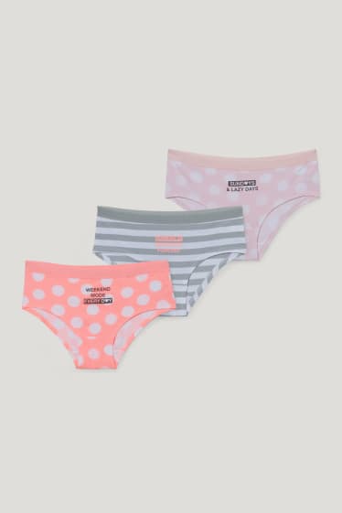 Kids Girls - Multipack of 3 - hipster briefs - white / rose