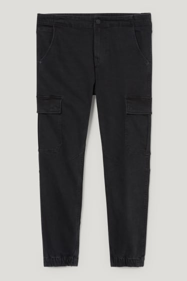 Mężczyźni - Tapered Jeans - bojówki dżinsowe - czarny