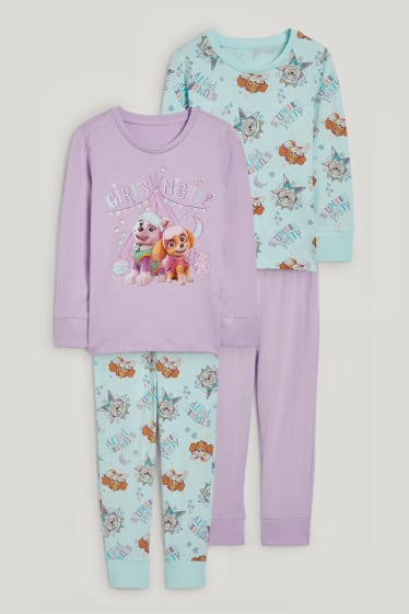 Toddler Girls - Set van 2 - Paw Patrol - pyjama - 4-delig - turquoise
