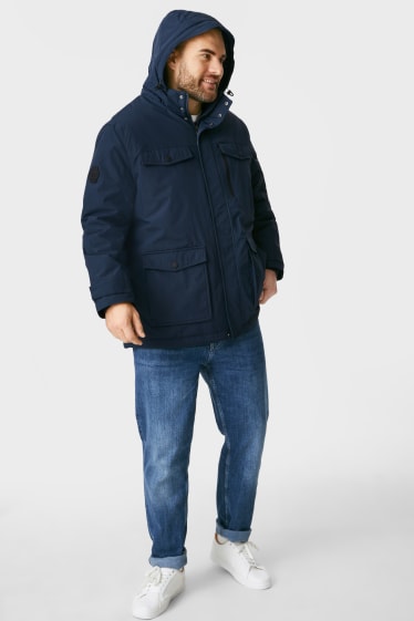 Bărbați XL - Jachetă cu glugă - albastru închis