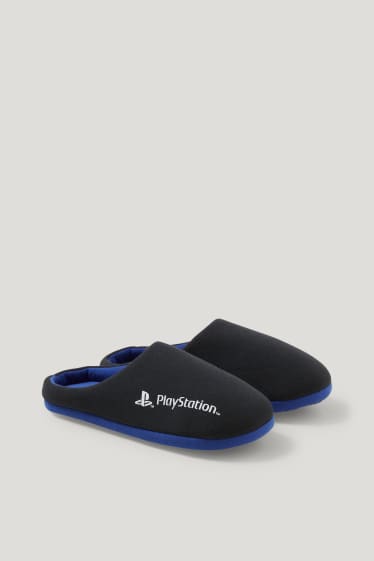 Garçons - PlayStation - chaussons - bleu foncé