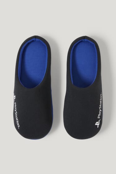 Garçons - PlayStation - chaussons - bleu foncé