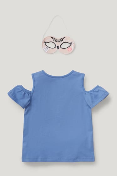 Batolata dívky - Souprava - tričko s krátkým rukávem a maska papouška - 2dílná - modrá