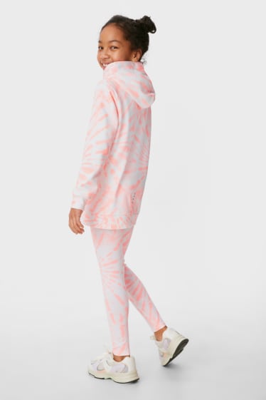 Kids Girls - Set - hoodie en legging - 2-delig - neon oranje