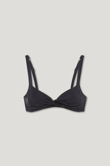 Mujer - Top de bikini - con relleno - negro