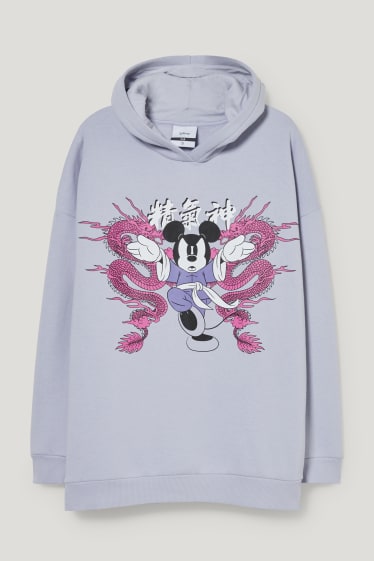 Clockhouse pro holky - CLOCKHOUSE - mikina s kapucí - Mickey Mouse - světle fialová