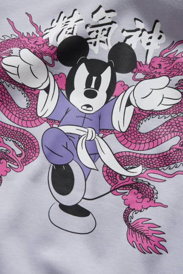 Clockhouse pro holky - CLOCKHOUSE - mikina s kapucí - Mickey Mouse - světle fialová
