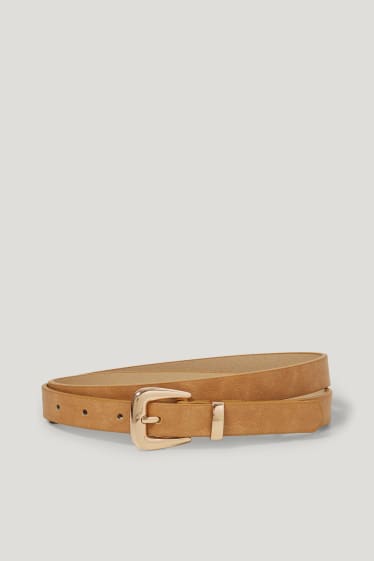 Femmes - Ceinture - similicuir - havane