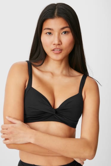 Mujer - Top de bikini - con relleno - negro