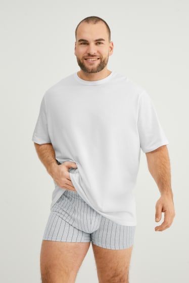 Hommes grandes tailles - Lot de 3 - boxers - à rayures - gris / noir