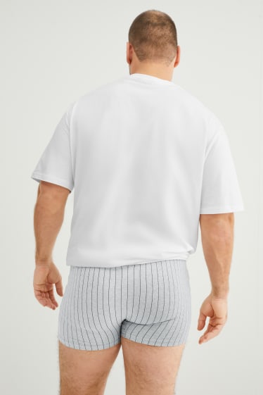 Hommes grandes tailles - Lot de 3 - boxers - à rayures - gris / noir