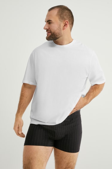 Uomo XL - Confezione da 3 - boxer aderenti - a righe - nero