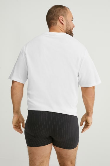 Uomo XL - Confezione da 3 - boxer aderenti - a righe - nero