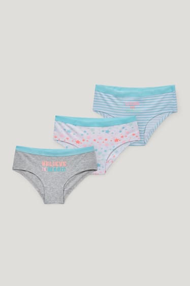 Kids Girls - Multipack of 3 - briefs - gray / turquoise
