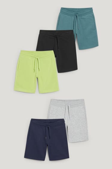 Niños - Pack de 5 - shorts deportivos - azul oscuro