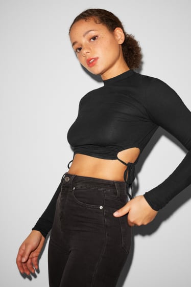 Exclusiv online - CLOCKHOUSE - tricou cu mânecă lungă - negru