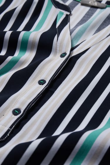 Damen - Bluse - gestreift - grün
