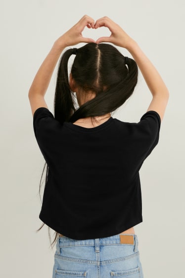 Kids Girls - Multipack of 6 - short sleeve T-shirt - black