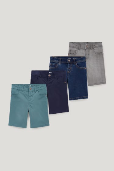 Toddler Boys - Confezione da 4 - bermuda in jeans e bermuda - jeans blu scuro