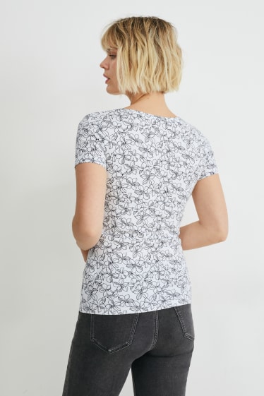 Women - Multipack of 2 - basic T-shirt - organic cotton - white