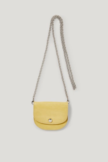Women - Purse - faux leather - light yellow