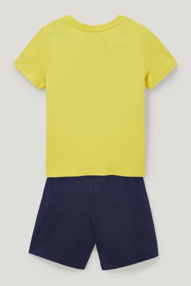 Garçons - Ensemble - T-shirt et short en molleton - 2 pièces - jaune