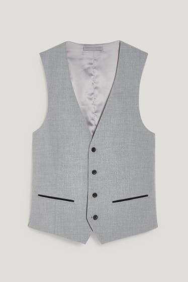 Hombre - Chaleco combinable - slim fit - Flex - LYCRA® - gris claro jaspeado