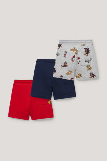 Toddler Boys - Multipack 3er - Paw Patrol - Sweatshorts - rot / dunkelblau