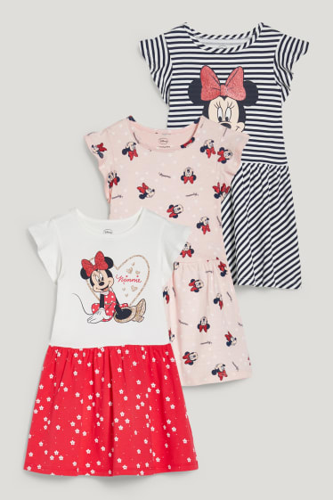 Toddler Girls - Multipack 3 buc. - Minnie Mouse - rochie - alb / roz