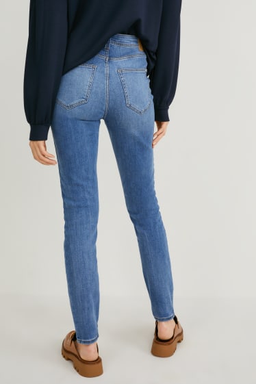 Damen - Skinny Jeans - High Waist - jeans-hellblau