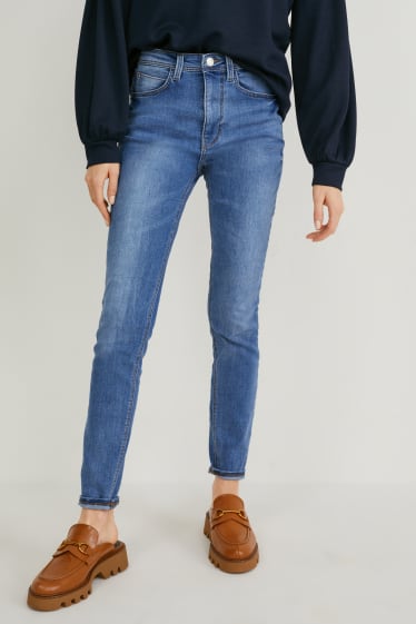 Damen - Skinny Jeans - High Waist - jeans-hellblau