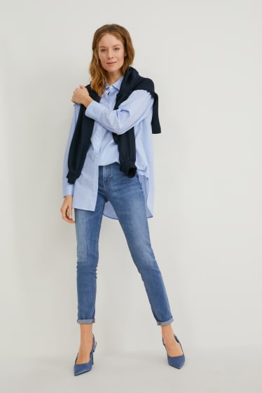 Dona - Brusa - de ratlles - blau/blanc