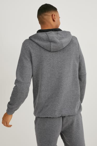 Hommes - Veste en molleton dotée d’une capuche - gris chiné