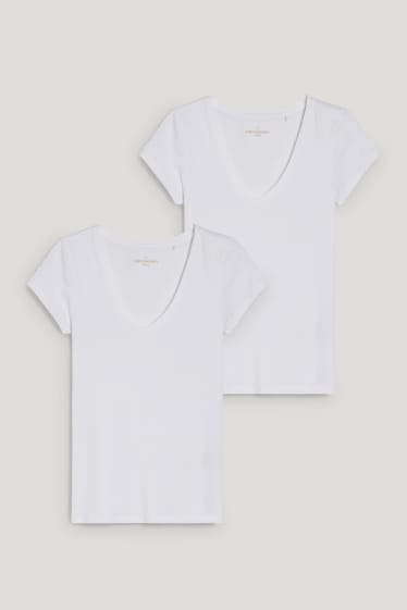 Clockhouse Girls - CLOCKHOUSE - multipack 2 buc. - tricou - alb / alb