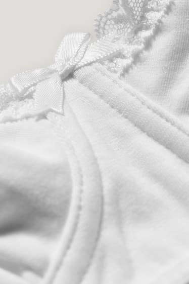 Mujer - Pack de 2 - sujetadores para amamantar - algodón orgánico - blanco