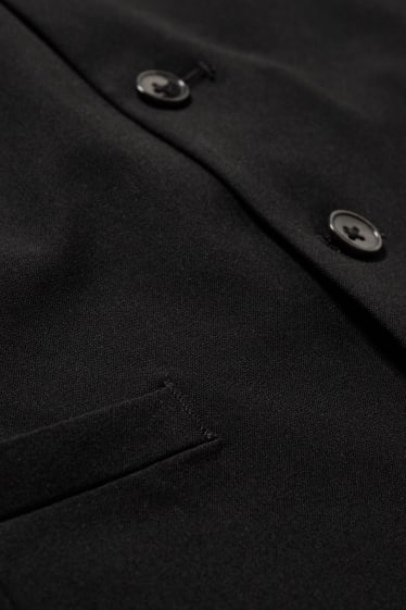Pánské - Obleková vesta - slim fit - Flex - LYCRA® - černá