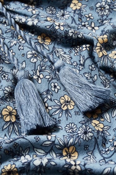 Donna - T-shirt - a fiori - blu