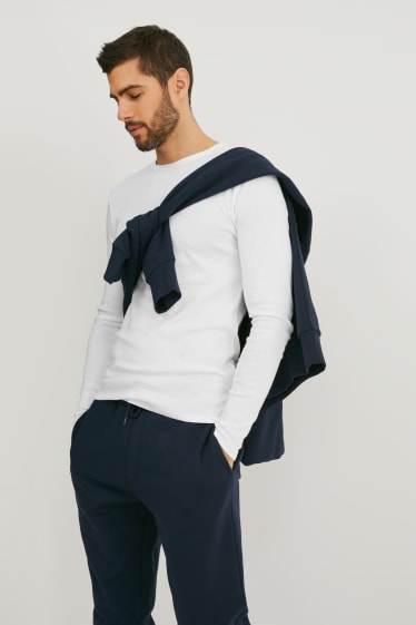 Herren - Langarmshirt - weiß